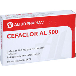 Abbildung: Cefaclor AL 500 Hartkapseln 10 St, Hartkapseln PZN 07156432
