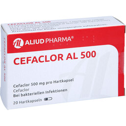 Abbildung: Cefaclor AL 500 Hartkapseln 20 St, Hartkapseln PZN 07156449