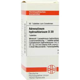 Abbildung: DHU Adrenalin hydrochloricum D 30 Tabletten Tabletten, 80 St PZN 07157555