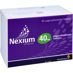 Abbildung: Nexium 40 mg magensaftresistente Tabletten 60 St, Tabletten magensaftresistent PZN 07161657