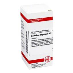 Abbildung: Caladium seguinum D 3 Tabletten Tabletten, 80 St PZN 07162705