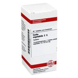 Abbildung: Carbo vegetabilis C 6 Tabletten Tabletten, 80 St PZN 07163567