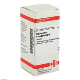 Abbildung: DHU Collinsonia canadensis D 6 Tabletten Tabletten, 80 St PZN 07165313
