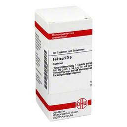 Abbildung: DHU Fel Tauri D 6 Tabletten Tabletten, 80 St PZN 07167766