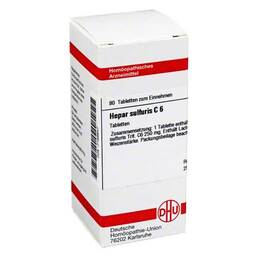 Abbildung: Hepar sulfuris C 6 Tabletten Tabletten, 80 St PZN 07169647