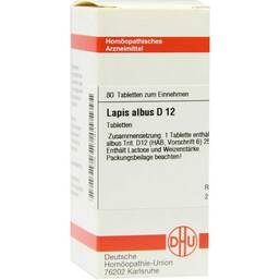 Abbildung: DHU Lapis Albus D 12 Tabletten Tabletten, 80 St PZN 07171911
