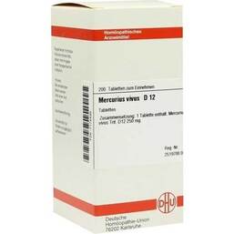 Abbildung: DHU Mercurius vivus D 12 Tabletten Tabletten, 200 St PZN 07174499
