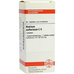 Abbildung: DHU Natrium sulfuricum C 6 Tabletten Tabletten, 80 St PZN 07175501