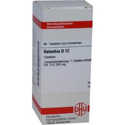 Abbildung: Ratanhia D 12 Tabletten Tabletten, 80 St PZN 07178652