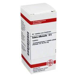 Abbildung: Salvia officinalis D 6 Tabletten Tabletten, 80 St PZN 07179479