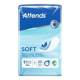 Abbildung: Attends Soft 1 mini Einlagen anatomisch 20 St PZN 07179692