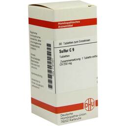 Abbildung: DHU Sulfur C 9 Tabletten 80 St, Tabletten PZN 07181401