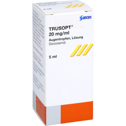 Abbildung: Trusopt 20 mg / ml Augentropfen 5 ml, Augentropfen PZN 07186290
