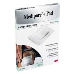 Abbildung: Medipore + Pad 3M 10x15cm 3569NP Pflaster 5 St, Pflaster PZN 07194817