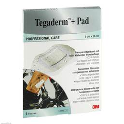 Abbildung: Tegaderm 3M Plus Pad 9x10cm Pflaster 3586NP 5 St, Verband PZN 07194869