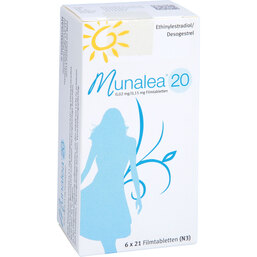 Abbildung: Munalea 20 0,02mg / 0,15mg Filmtabletten 6X21 St, Filmtabletten PZN 07211473