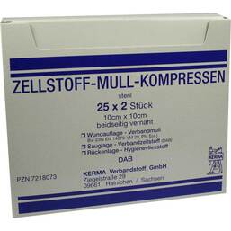 Abbildung: Zellstoff Mullkompressen 10c Kompressen, 25X2 St PZN 07218073