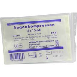 Abbildung: Augenkompressen steril 5,8x7 5X1 St, Kompressen PZN 07218096