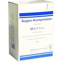 Abbildung: Augenkompressen steril 5,8x7 25X1 St, Kompressen PZN 07218104