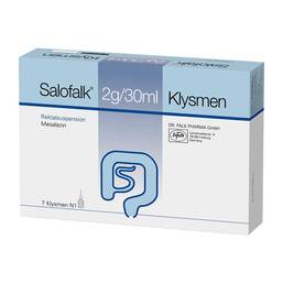 Abbildung: Salofalk Klysmen 2 g / 30 ml 7 St, Rektalsuspension PZN 07224636