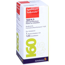 Abbildung: Symbicort Turbohaler 160 / 4,5 µg / Dosis 120 ED 1 St, Inhalationspulver PZN 07227327