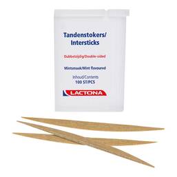 Abbildung: Zahnhölzer Lactona Intersticks mint doppelend. 100 St PZN 07227994