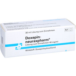 Abbildung: Doxepin neuraxpharm 40 mg / ml Lösung zum Einnehmen 30 ml, Lösung zum Einnehmen PZN 07229183