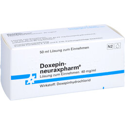 Abbildung: Doxepin neuraxpharm 40 mg / ml Lösung zum Einnehmen 50 ml, Lösung zum Einnehmen PZN 07229208