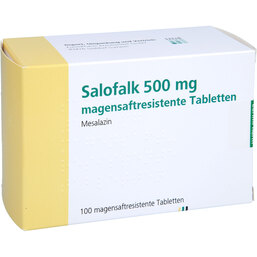 Abbildung: Salofalk 500 magensaftresistente Tabletten 100 St, Tabletten magensaftresistent PZN 07233411