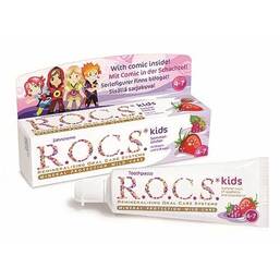 Abbildung: Rocs Kinder Himbeere + Erdbeere Zahnpasta Zahnpasta, 45 g PZN 07243214