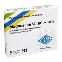 Abbildung: Magnesium Verla® i.v. 50 % Infusionslösungskonzentrat Infusionslösungskonzentrat, 5 St PZN 07244946