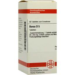 Abbildung: DHU Borax D 5 Tabletten Tabletten, 80 St PZN 07246460