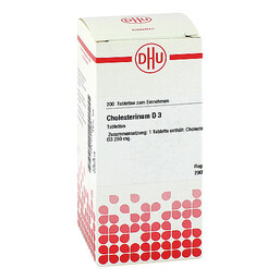 Abbildung: DHU Cholesterinum D 3 Tabletten Tabletten, 200 St PZN 07246922