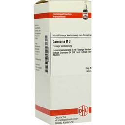 Abbildung: DHU Damiana D 3 Dilution Dilution, 50 ml PZN 07247100