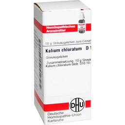 Abbildung: Kalium chloratum D 10 Globuli Globuli, 10 g PZN 07248039