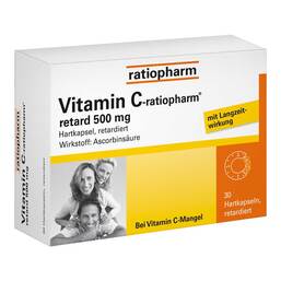 Abbildung: Vitamin C-ratiopharm® retard 500 mg Kapseln Retard-Kapseln, 30 St PZN 07260862