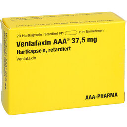 Abbildung: Venlafaxin AAA 37,5 mg Hartkapseln retardiert 20 St, Retard-Kapseln PZN 07263501