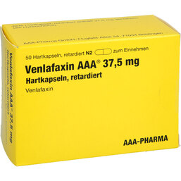Abbildung: Venlafaxin AAA 37,5 mg Hartkapseln retardiert 50 St, Retard-Kapseln PZN 07263518