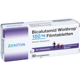 Abbildung: Bicalutamid Winthrop 150 mg Filmtabletten 30 St, Filmtabletten PZN 07265575