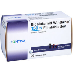 Abbildung: Bicalutamid Winthrop 150 mg Filmtabletten 90 St, Filmtabletten PZN 07265581