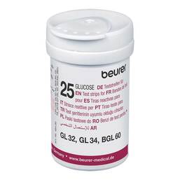 Abbildung: Beurer GL32 / GL34 / BGL60 Blutzucker-Teststreifen 50 St, Teststreifen PZN 07270240