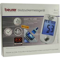 Abbildung: Beurer GL40 mmol / l Blutzuckermessgerät codefree 1 St PZN 07270263