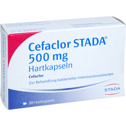 Abbildung: Cefaclor STADA 500 mg Hartkapseln 20 St, Hartkapseln PZN 07273540