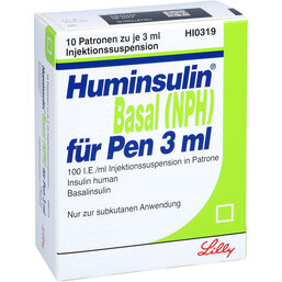 Abbildung: Huminsulin Basal (NPH) für Pen Injektionssuspension 10X3 ml, Injektionssuspension PZN 07273669