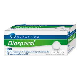 Abbildung: Magnesium Diasporal 100 Lutschtabletten Lutschtabletten, 50 St PZN 07274338