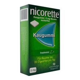 Abbildung: Nicorette 2 mg freshmint Kaugummi 30 St, Kaugummi PZN 07274717