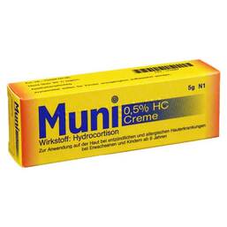 Abbildung: Muni 0,5% HC Creme Creme, 5 g PZN 07276082