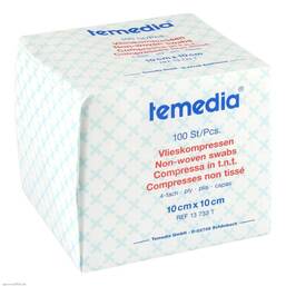 Abbildung: Vlieskompressen 10x10 cm unsteril 4fach Kompressen, 100 St PZN 07280735