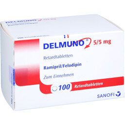 Abbildung: Delmuno 5 / 5 mg Retardtabletten 100 St, Retard-Tabletten PZN 07286293