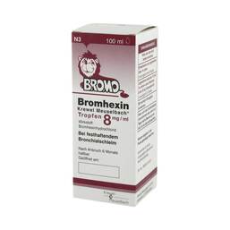 Abbildung: Bromhexin Tropfen 8 mg Tropfen zum Einnehmen, 100 ml PZN 07291822